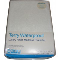 Super King Size Terry Towelling Waterproof Mattress Cover Protector Super King Size Terry Towelling Waterproof Mattress Cover Protector